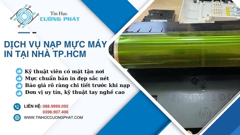 bơm mực máy in hp tại nhà