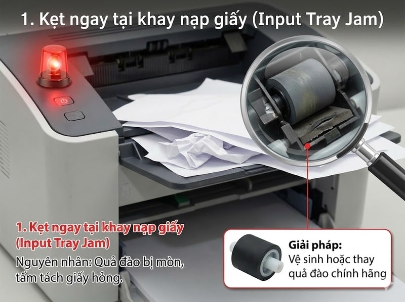 máy in không kéo giấy