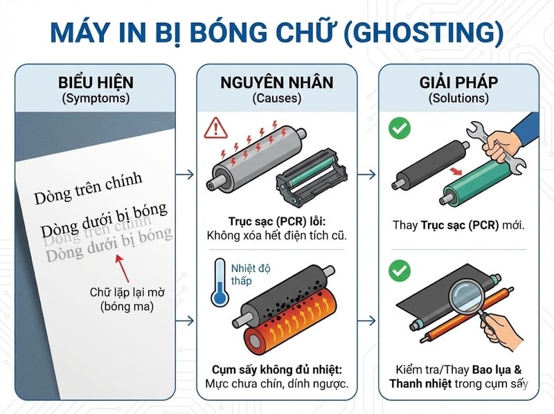 sửa máy in bị bóng chữ