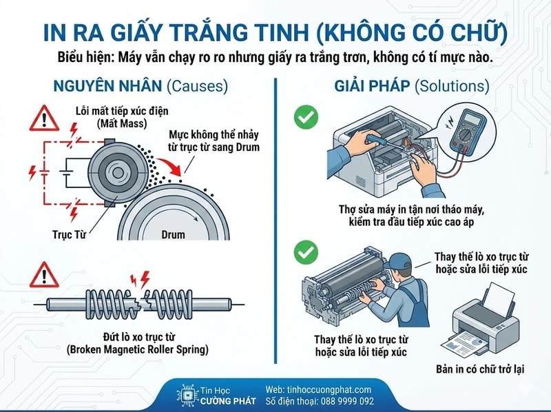 sửa máy in không có chữ