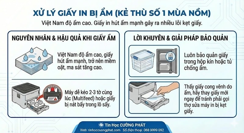 xử lý giấy in bị ẩm