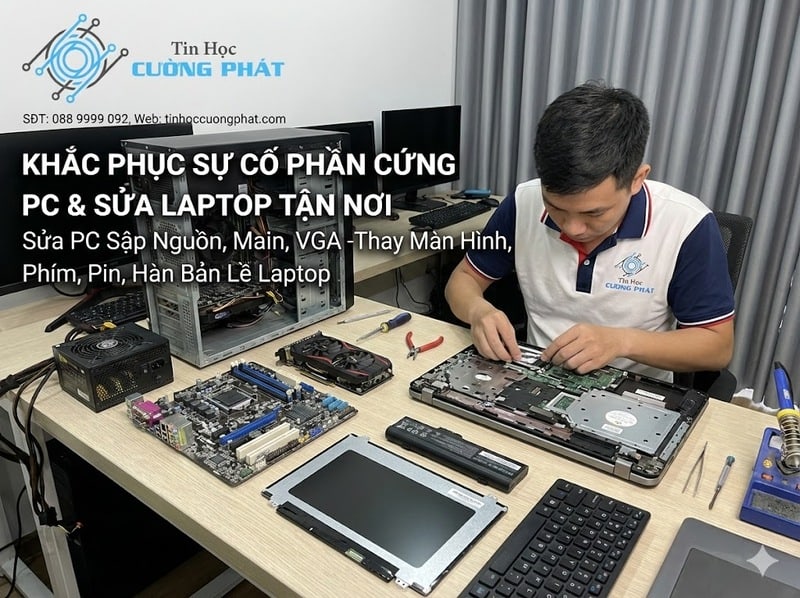 sửa phần cứng máy tính gò vấp