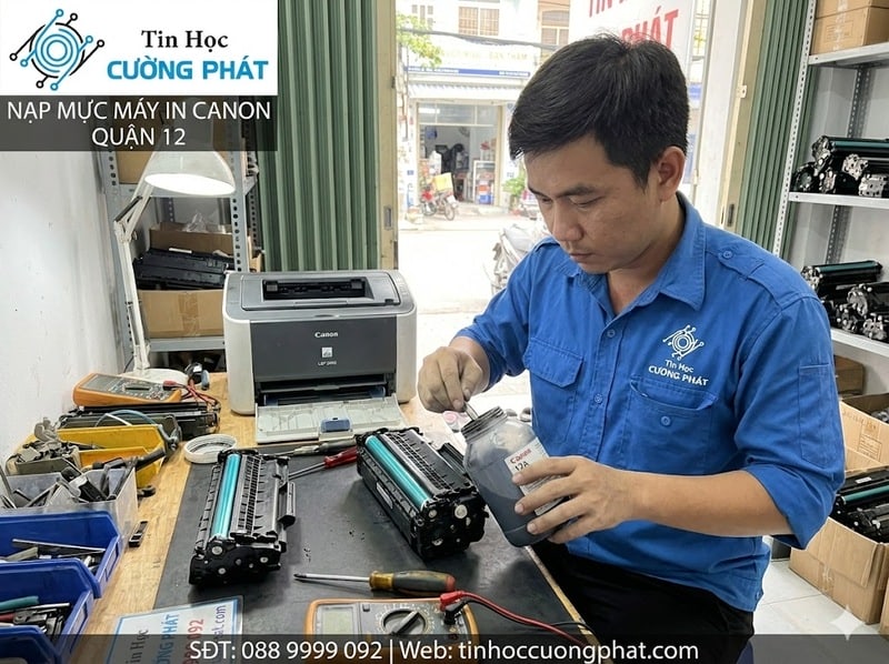 nạp mực máy in canon quận 12