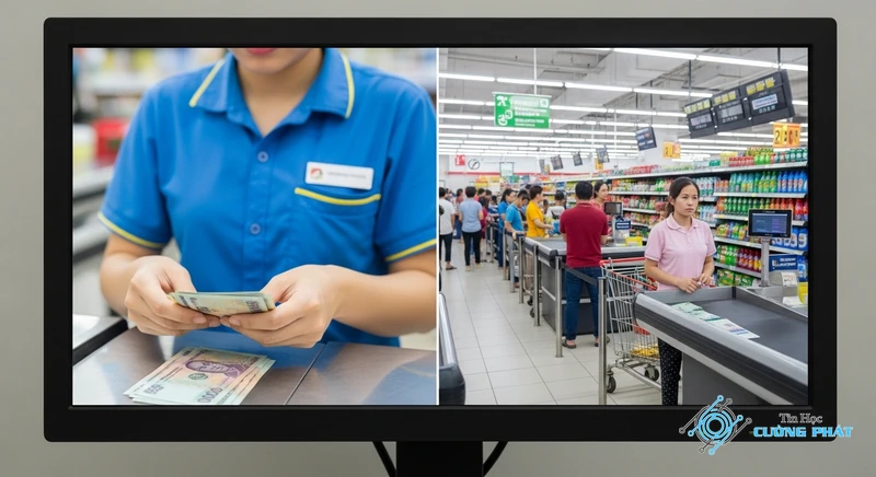 Camera giám sát quầy thu ngân hình ảnh minh họa chuyên sâu 2