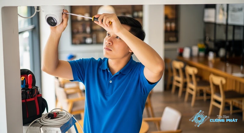Ảnh bìa Lắp đặt camera quán cafe