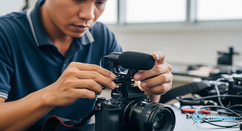 Ảnh bìa Lắp mic thu âm cho camera